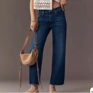 MOTHER The Rambler Zip Ankle Fray mid-rise straight-leg jeans size 31